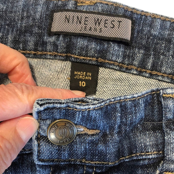Nine West, Crop Denim Jeans, size 10, Stretch, Flap pocket - Picture 2 of 6